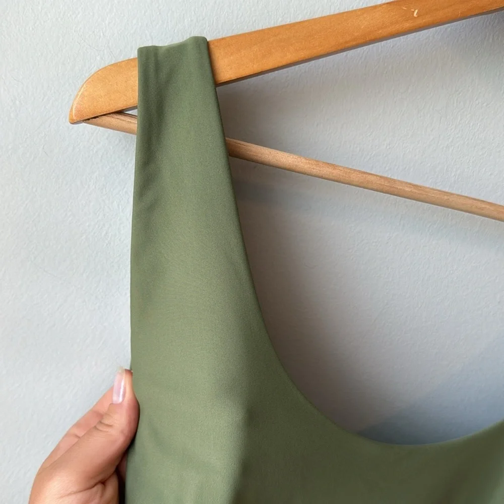aerie Olive Green One-Piece Swimsuit - Picture 3 of 7